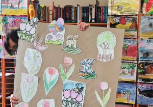 Prezentacja wspólnie wykonanego wiosennego plakatu